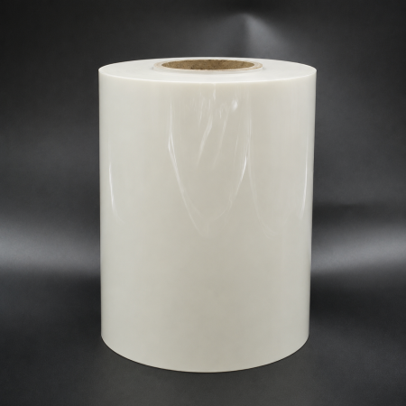 Hostaphan&reg; WN PET-film - an upright roll of translucent polyester film.
