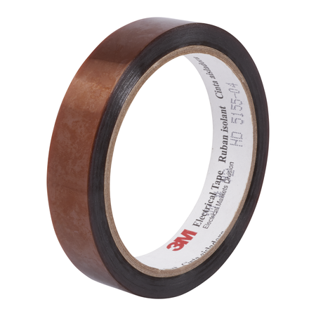 Amber roll of 3M Polyimide Film Electrical Tape 92 shown at an angle.