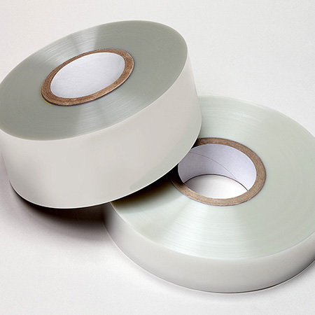 112S Hi-Shrink Tape - two wide rolls of translucent non-coated Hi-Shrink Tape.