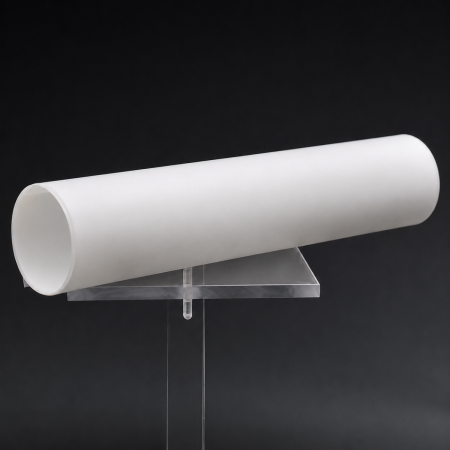 Polysite&trade; 6641 DMD - a blue rolled sheet of flexible electrical insulation laminate on a clear display stand.