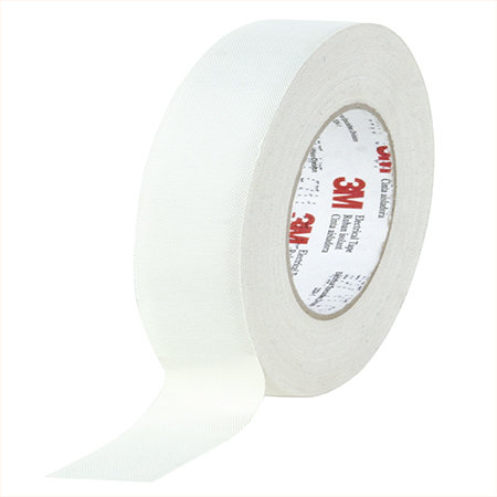 3M&trade; Tape #27 - a white roll of glass-cloth electrical insulation tape, partially unwound.